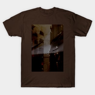 Special processing. HIgh buildings, like in night dreams. Loneliness and sadness. T-Shirt